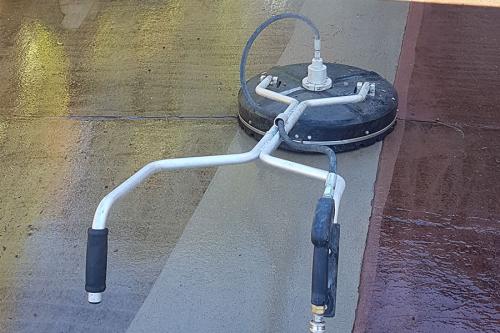 My rotary pressure cleaning machine at work